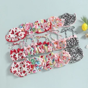 Maillot de bain 3 pièces imprimé fruits – Look estival tendance et silhouette sublimée pour la plage