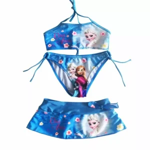 Maillot de bain 3 pièces reine des neiges – Look féérique pour petites princesses – Été magique et confort assuré