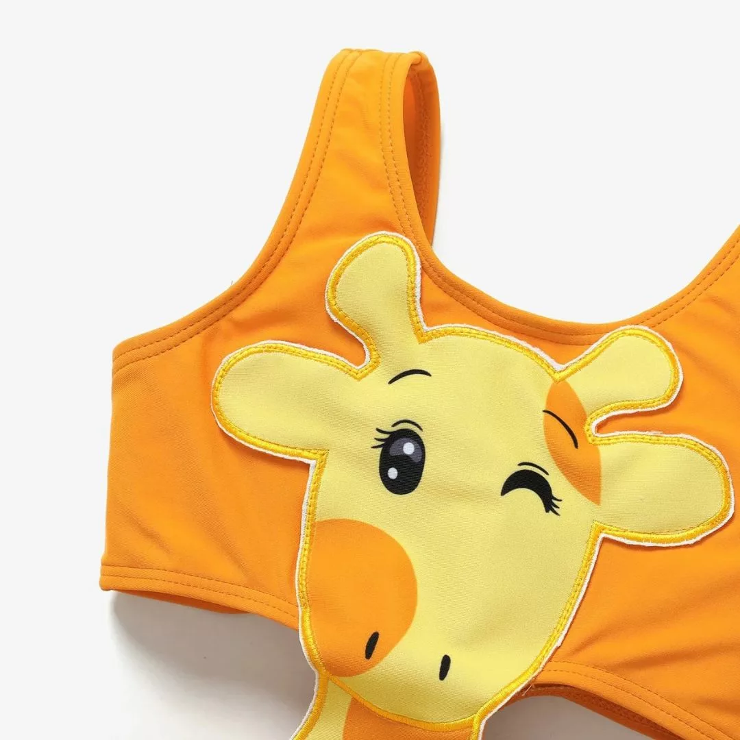 Maillot de bain une pièce girafe – Style original et flatteur pour silhouette élancée à la plage – Image 3