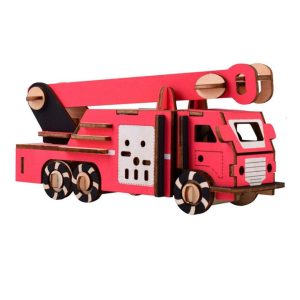 Maquette en Bois Camion de Pompier