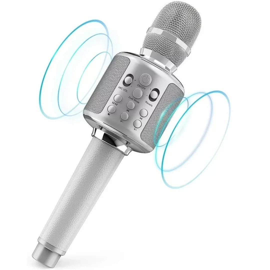 Micro karaoké sans fil avec enceinte intégrée – Ambiance festive instantanée à la maison ou en soirée