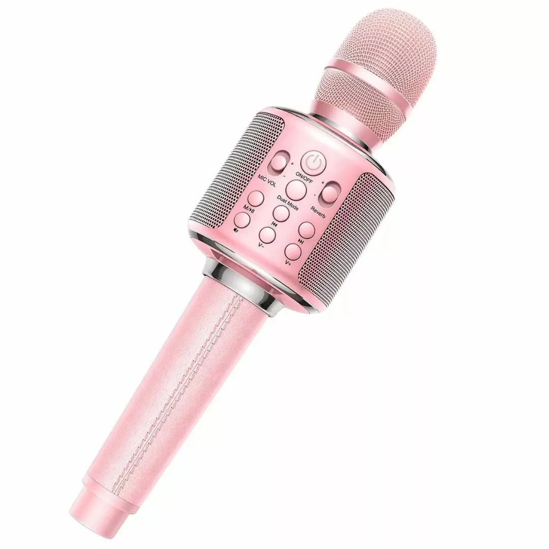 Micro karaoké sans fil avec enceinte intégrée – Ambiance festive instantanée à la maison ou en soirée – Image 9