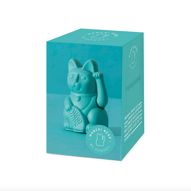 Mini Lucky Cat, chat porte-bonheur tuquoise: Amitié – Image 3