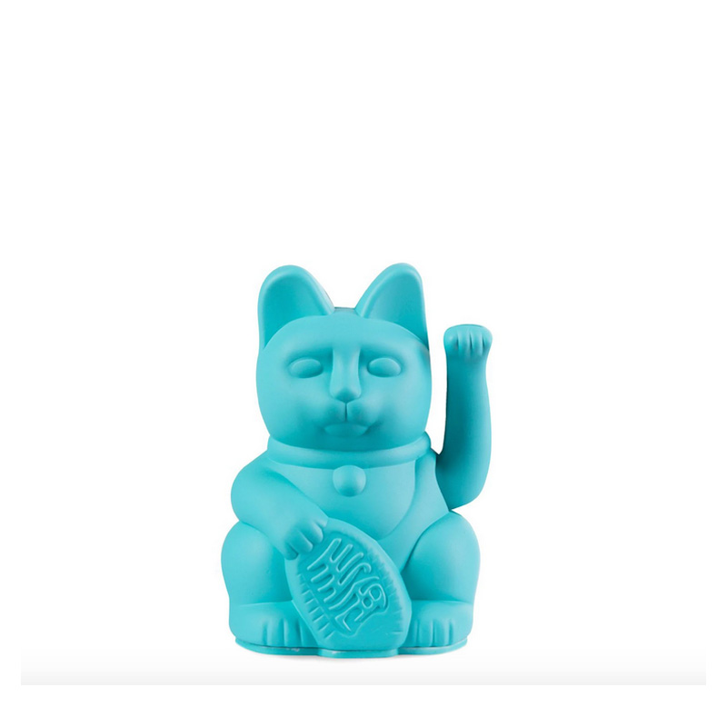 Mini Lucky Cat, chat porte-bonheur tuquoise: Amitié