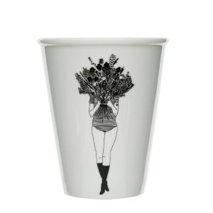 Tasse en Porcelaine «Fille au Bouquet de fleurs» Helen B.