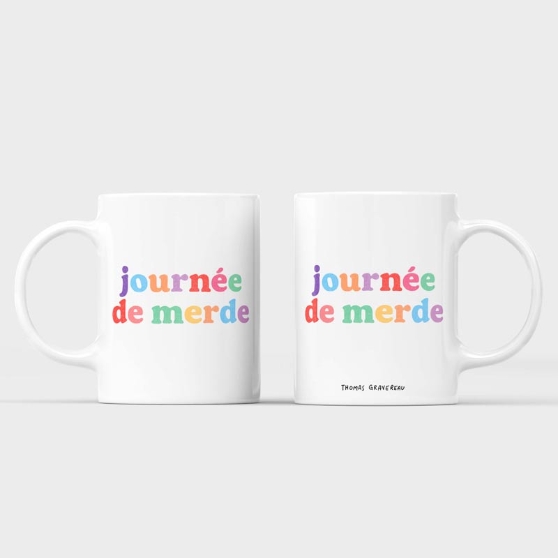 Mug céramique Journée de Merde, Thomas Gravereau – Image 2