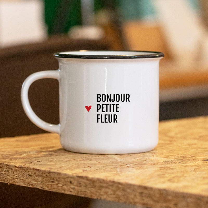 Mug céramique «Bonjour Petite Fleur» Bibiche fait son Cirque