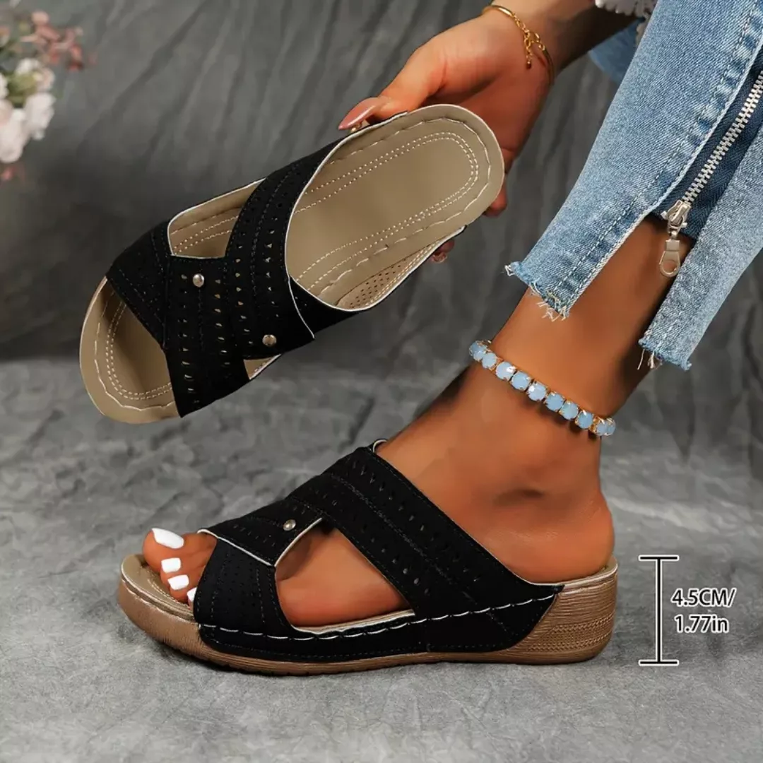 Mules compensées femme confort respirant – Marche légère et élégante tout l’été sans douleur – Image 4