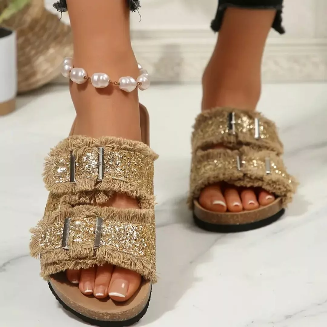 Mules femme paillettes tendance été – Confort chic et brillance pour des journées ensoleillées stylées – Image 2