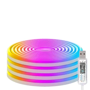 Néon lumineux mural rechargeable sans fil – Ambiance unique instantanée, installation facile sans perçage – Idéal déco moderne