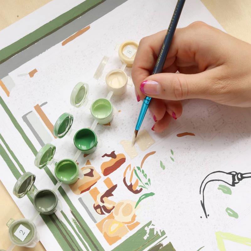 Set Peinture au Numéro Petit Pinceau, Boulangerie Parisienne – Image 2