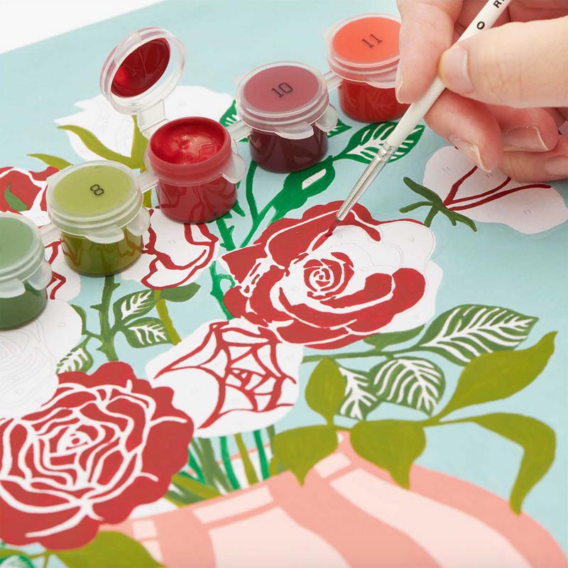 Coffret Peinture aux numéros, Roses rouges, Rico Design – Image 4