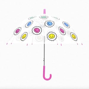Parapluie enfant transparent imprimés Smiley, Mathilde Cabanas