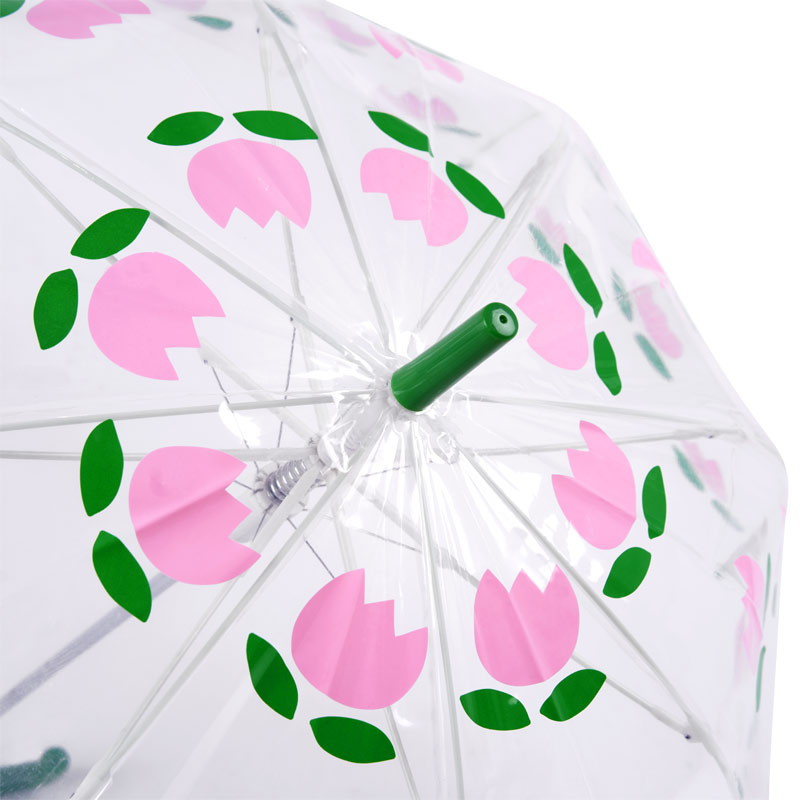 Grand Parapluie transparent imprimés Tulipes, Mathilde Cabanas – Image 2