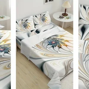 Parure de lit design floral abstrait – Confort haut de gamme et déco moderne pour chambre élégante