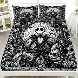Parure de lit Jack Skellington gothique – Ambiance sombre et stylée pour chambre ado ou adulte fan de Tim Burton
