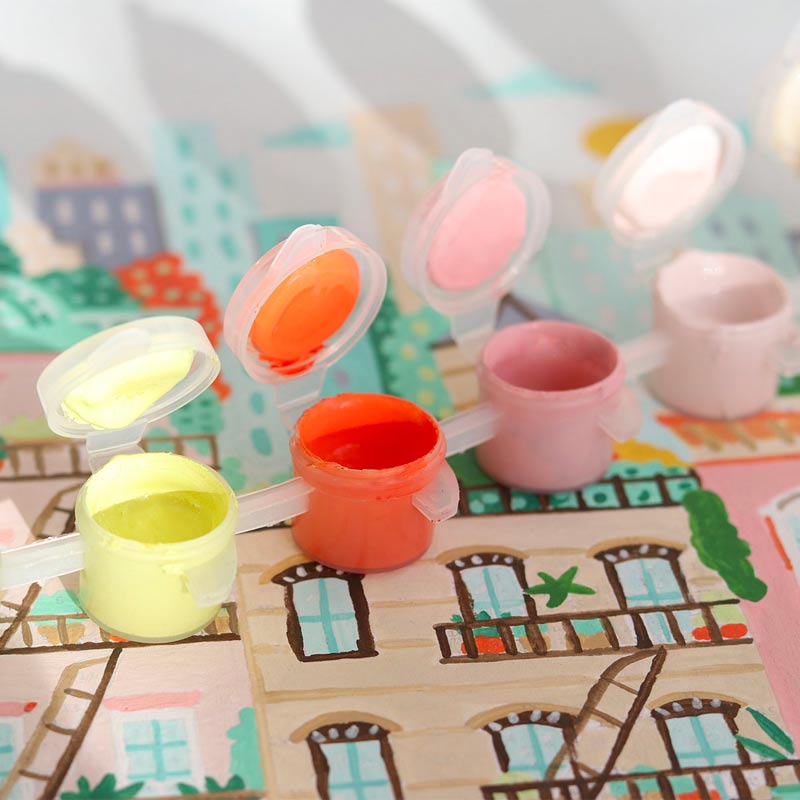Set Peinture au Numéro Petit Pinceau, New-York – Image 3