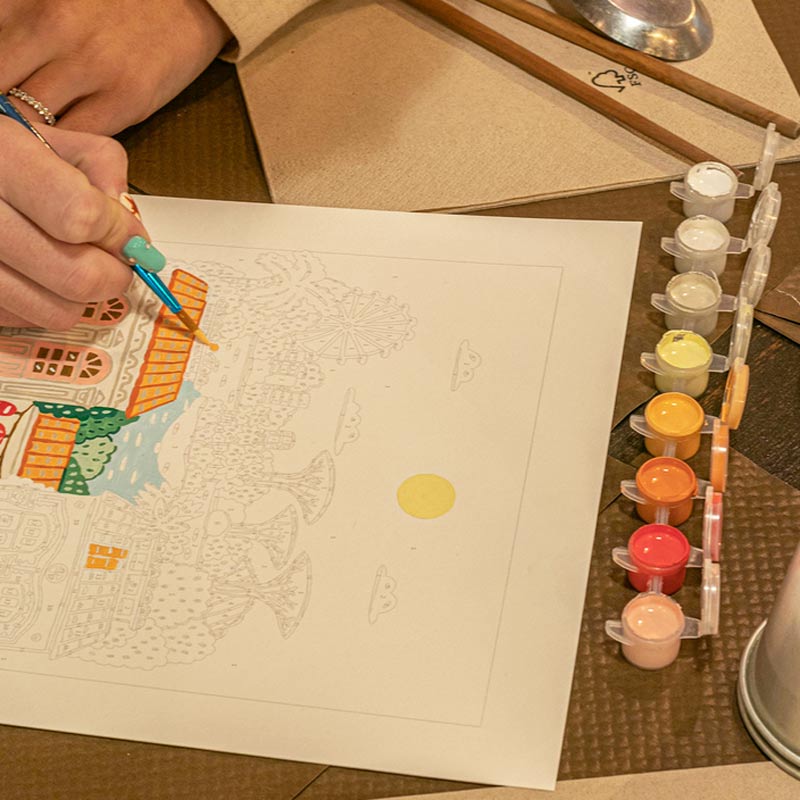 Set Peinture au Numéro Petit Pinceau, Singapore – Image 2