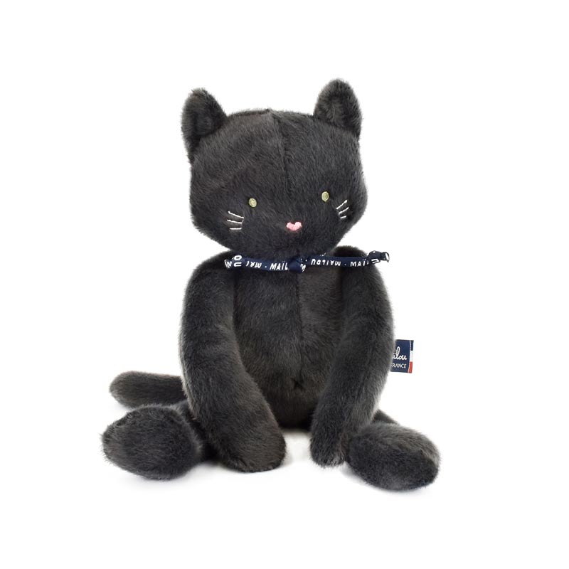 Peluche Chat 37cm noir anthracite, Mailou Tradition