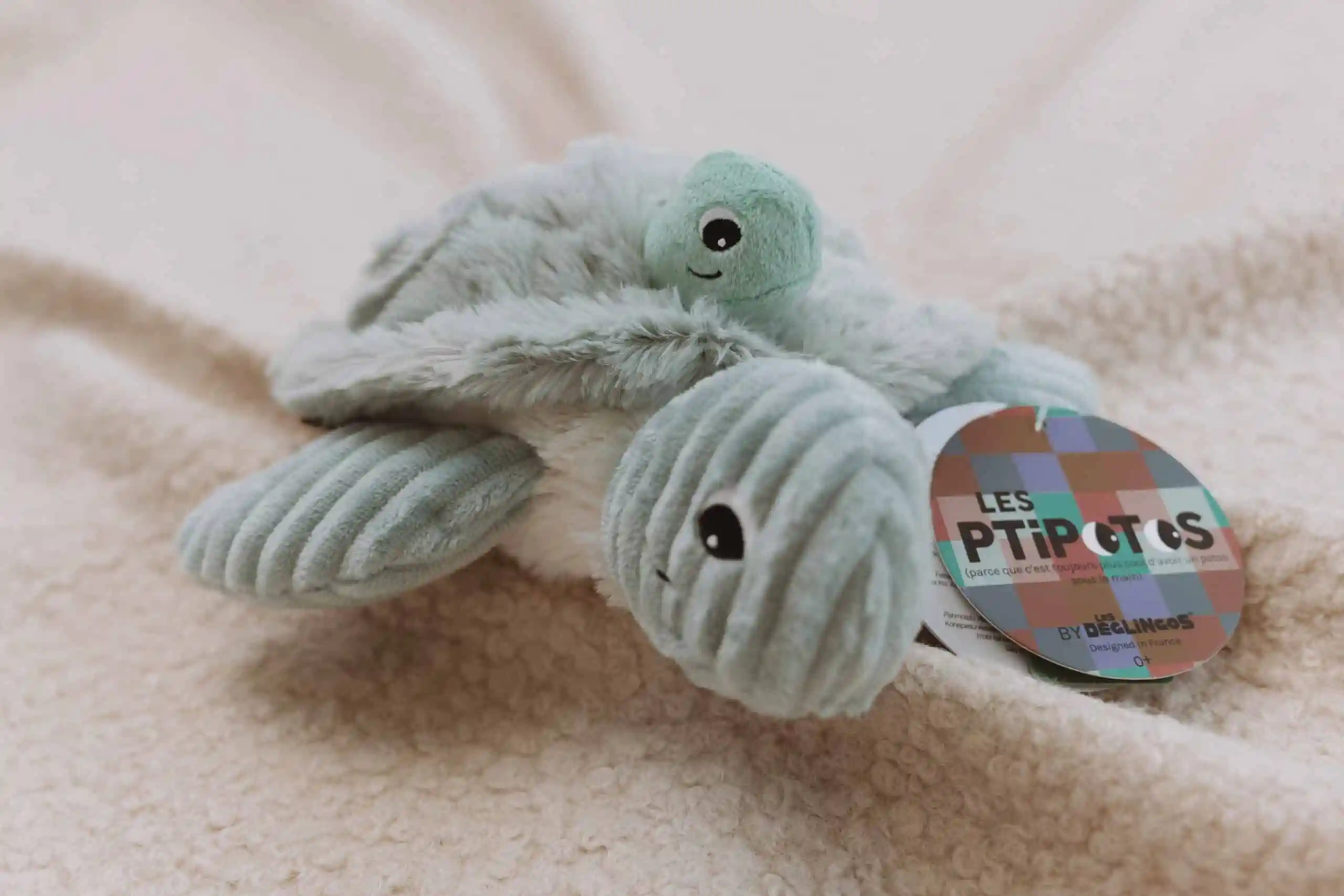 Peluche bébé aide à la séparation – Tortue Sauvenou et son bébé – Image 2