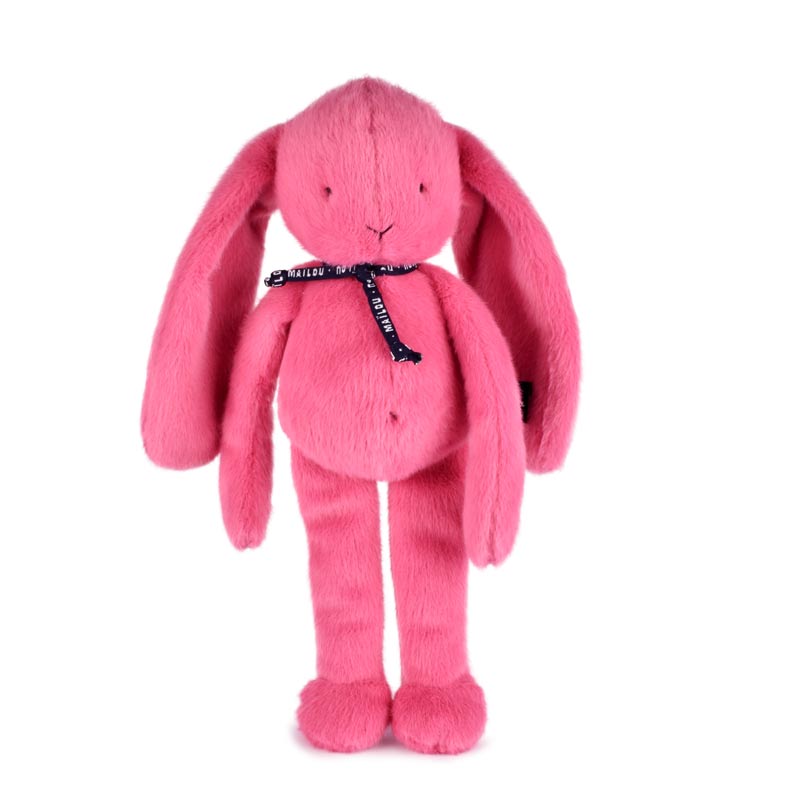 Peluche Lapin 37cm rose bubblegum, Mailou Tradition – Image 3