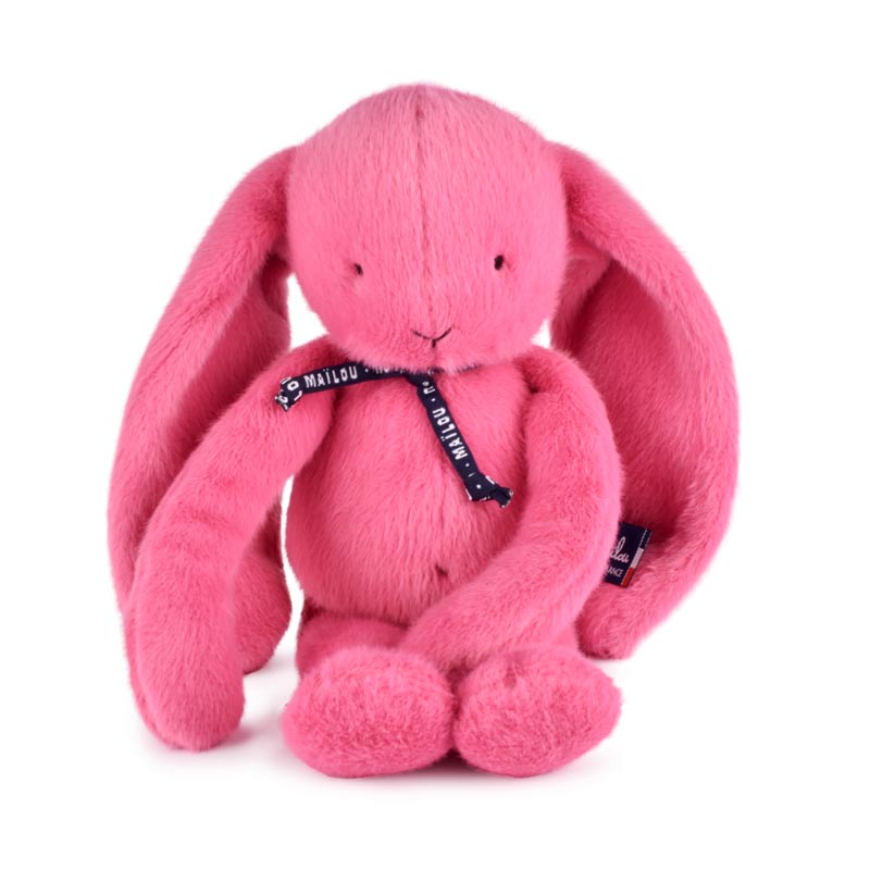 Peluche Lapin 37cm rose bubblegum, Mailou Tradition