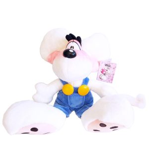 Peluche Souris Diddl 30cm salopette bleue