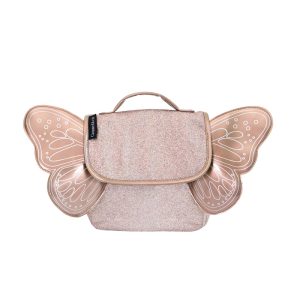 Petit sac à dos ailé Papillon, cuivre pailleté, Caramel & Cie