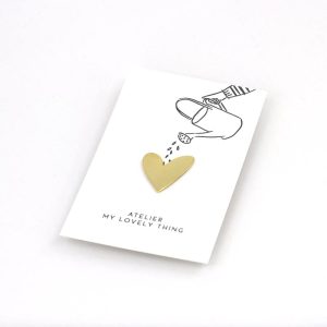 Pin’s cœur en laiton doré, My Lovely Thing