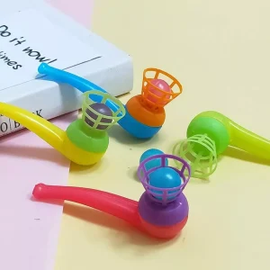 Pipe à souffler en plastique – Jouet amusant pour enfants – Développe la respiration et la concentration