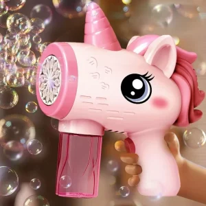 Pistolet a bulles – Effet fumée magique et LED colorées – Jeu extérieur captivant pour enfants