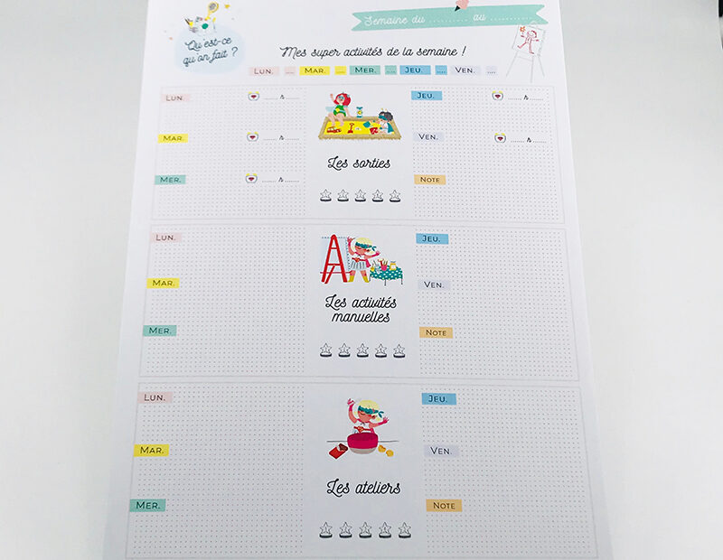 Planning d’activités nounou – Image 2
