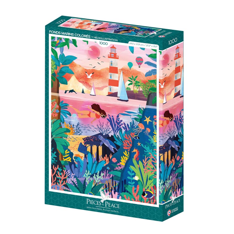 Puzzle 1000 pièces «Fonds Marins Colorés» Pieces & Peace – Image 2