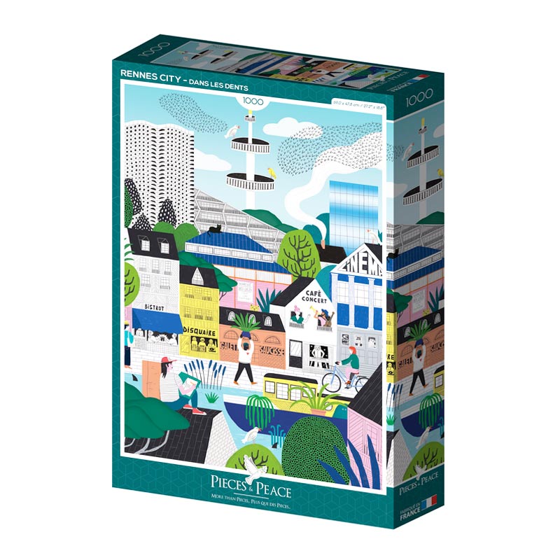 Puzzle 1000 pièces «Rennes City» Pieces & Peace – Image 2
