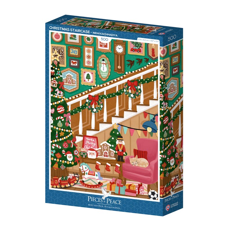 Puzzle 500 pièces «L’Escalier de Noël» Pieces & Peace – Image 2