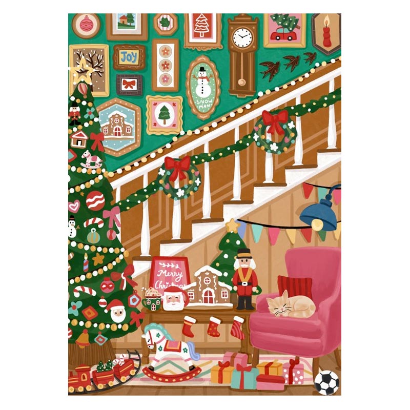 Puzzle 500 pièces «L’Escalier de Noël» Pieces & Peace