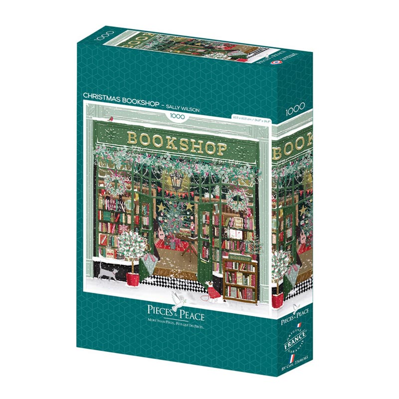 Puzzle 1000 pièces carré «La Librairie de Noël» Pieces & Peace – Image 2