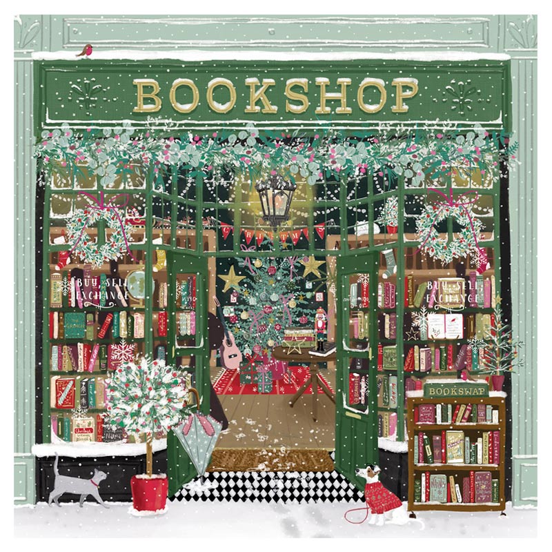 Puzzle 1000 pièces carré «La Librairie de Noël» Pieces & Peace