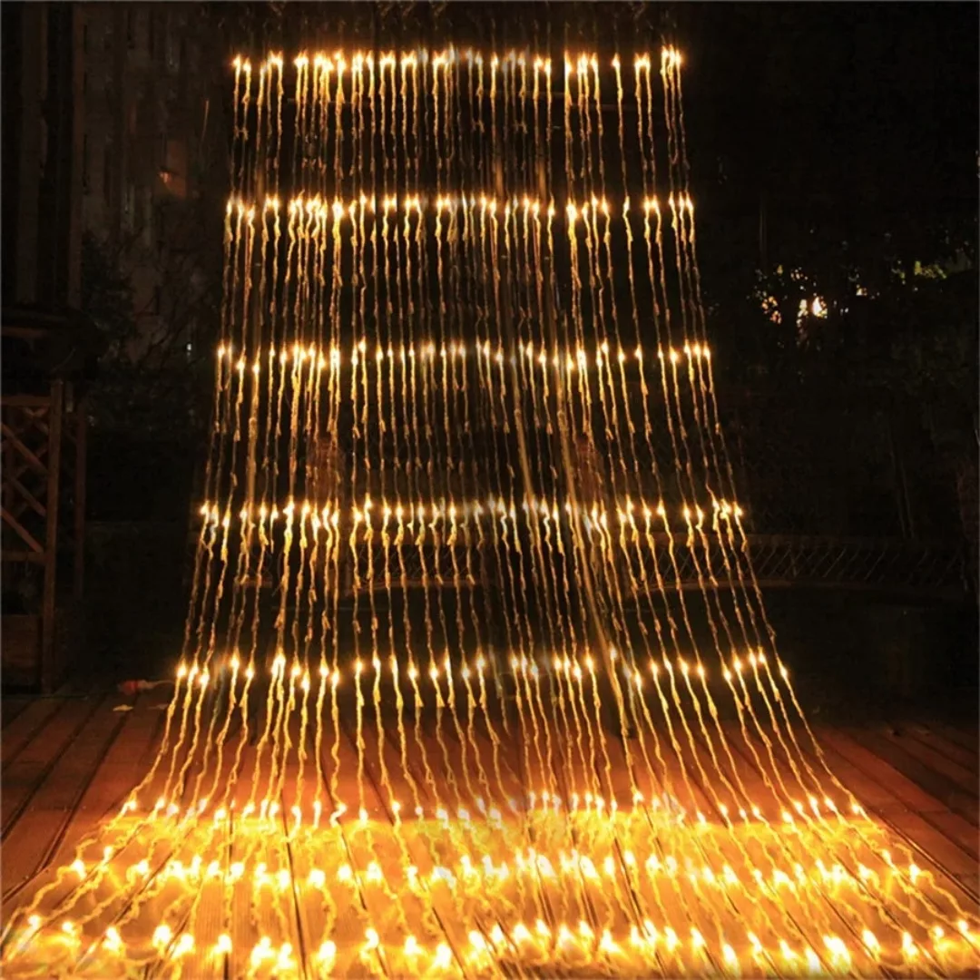 Rideau led effet cascade pour soirée – Ambiance magique garantie pour mariages, fêtes et événements élégants – Image 6