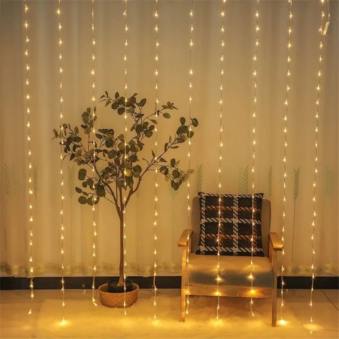 Rideau led effet cascade pour soirée – Ambiance magique garantie pour mariages, fêtes et événements élégants – Image 3