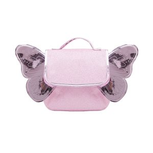 Petit sac à dos ailé Papillon, rose pailleté, Caramel & Cie
