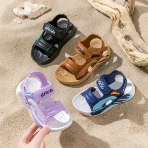 Sandales à scratch pour enfant pieds larges – confort optimal été – faciles à enfiler, idéales pour jeux extérieurs