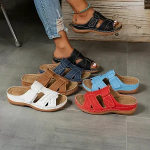 Sandales été rayées voûte plantaire