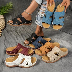 Sandales orthopédiques antidérapantes à bride – confort absolu pour pieds sensibles – marche stable et sans douleur