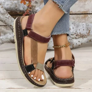 Sandales sportives avec velcro – Confort ultime et maintien parfait pour marche active et été sans douleurs