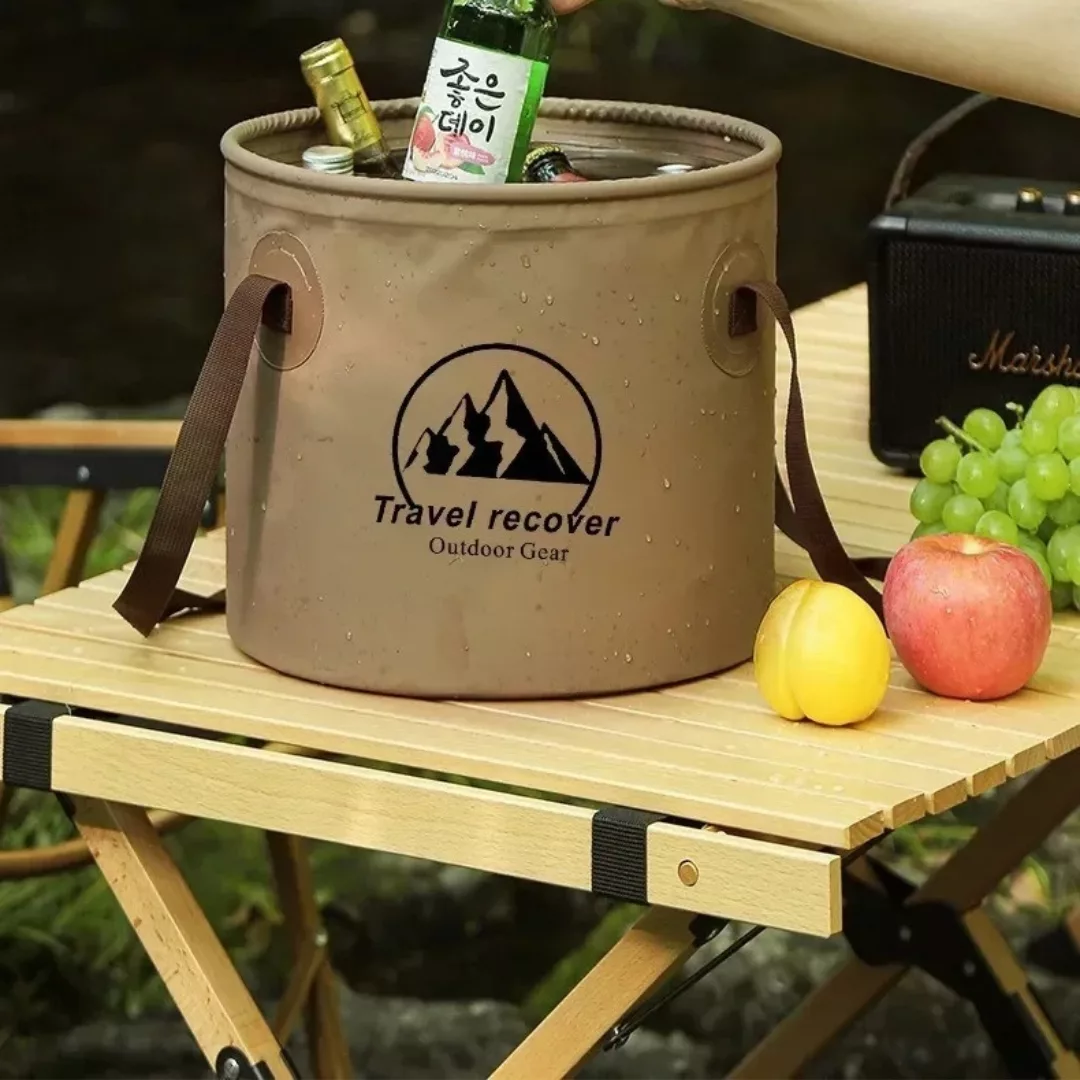 Seau pliable étanche pour camping – Gain de place ultra-pratique pour randonnées, voyages et pêche – Image 5