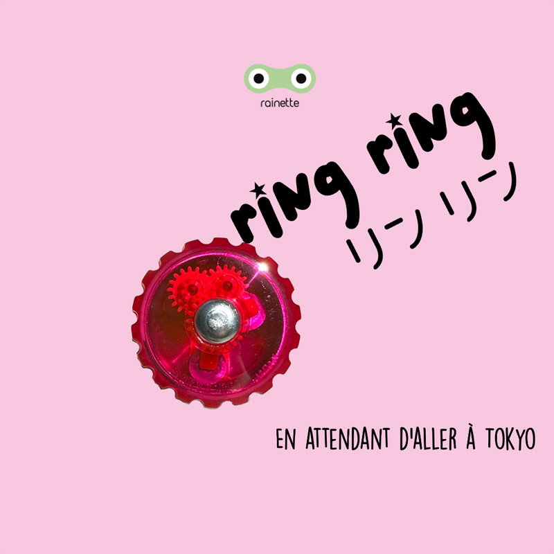 Sonnette à vélo TokyoBell rose transparente, Rainette – Image 2