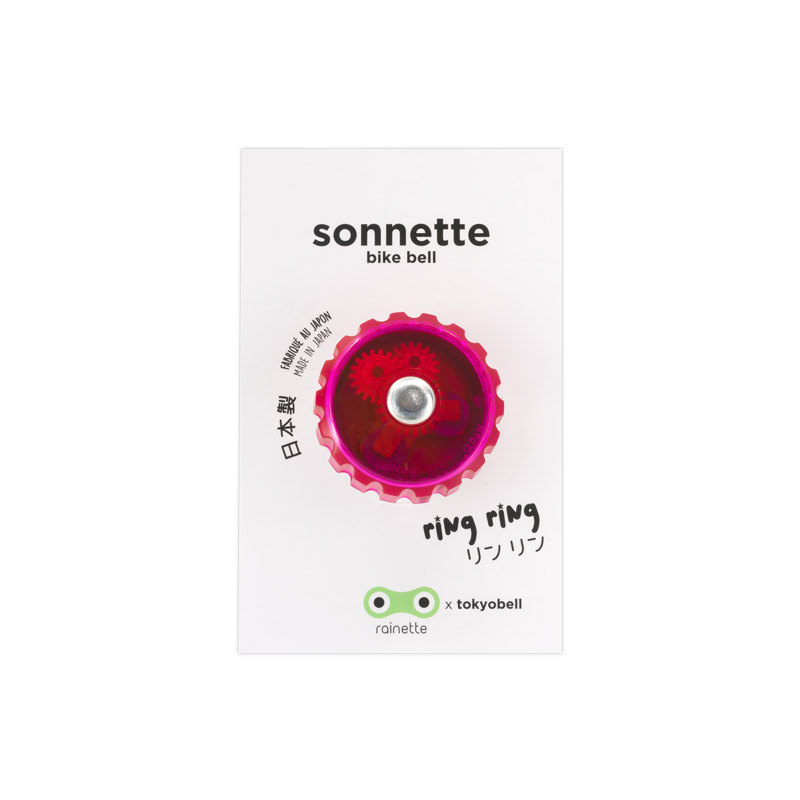 Sonnette à vélo TokyoBell rose transparente, Rainette – Image 3