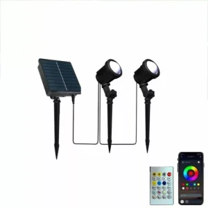 Spot solaire multicolore pour allée de jardin – Éclairez vos extérieurs sans électricité – Ambiance magique garantie