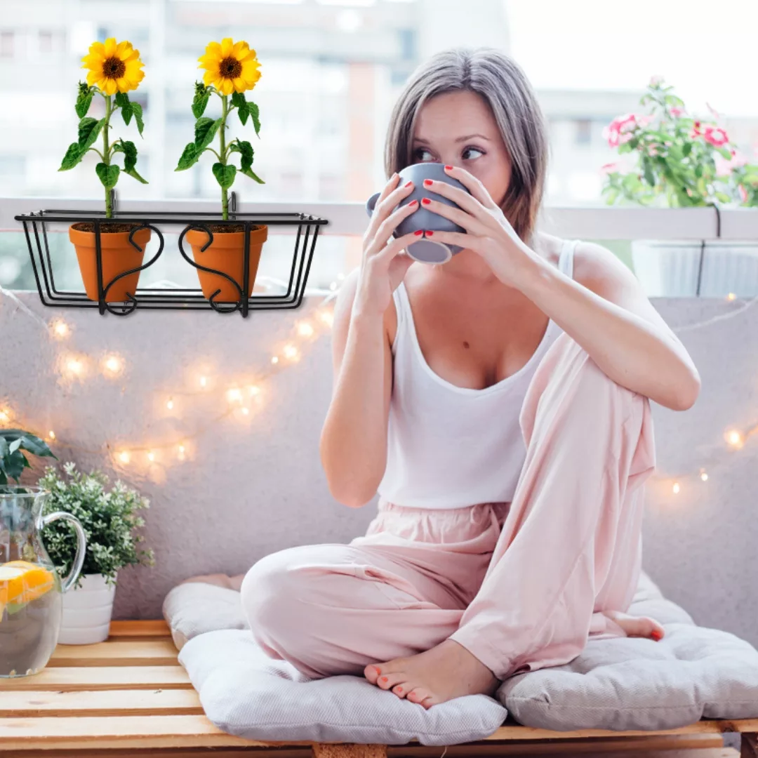 Support pour pots suspendus extérieur balcon – Gagnez de la place et sublimez vos plantes en hauteur